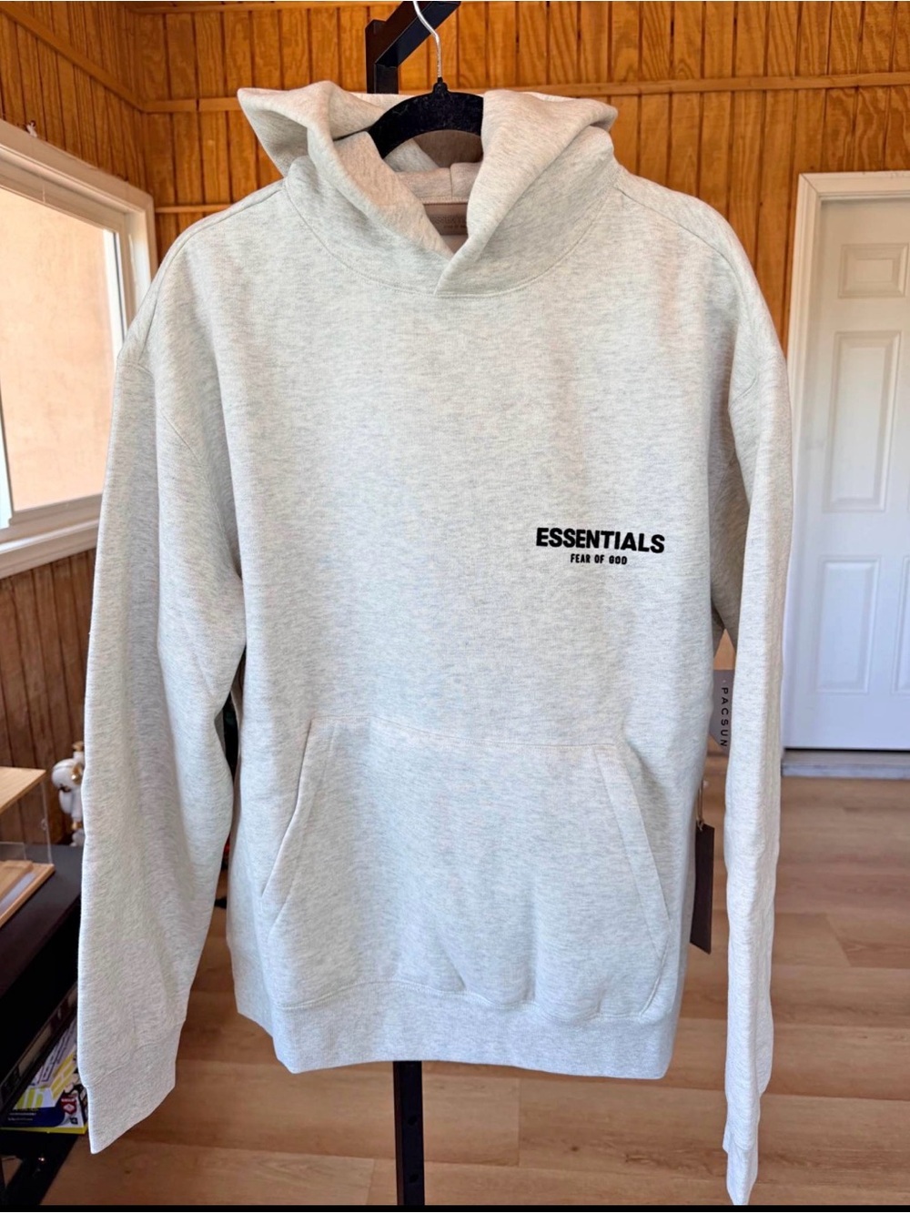 Fear of God Essentials Light Gray Pullover Hoodie